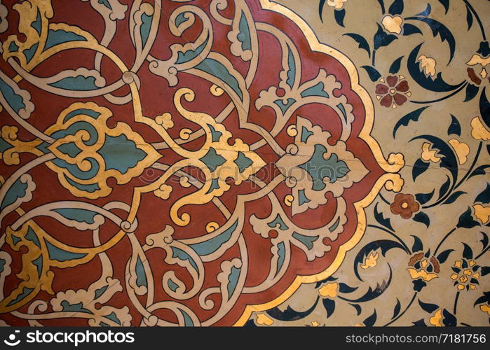 Floral art pattern example of the Ottoman Islamic art