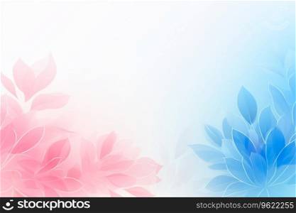 Floral background with empty space, Banner with flowers isolated on white background. Ai generated