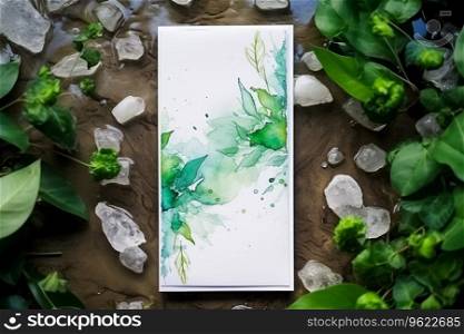 Floral banners on white background for wedding invitation, greeting card. anniversary . Ai generated