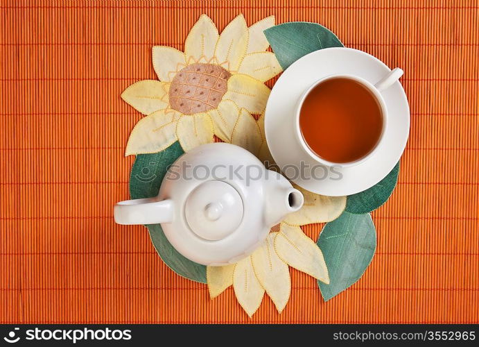 floral fruity tea on the table