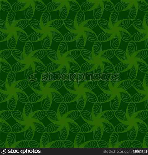 Floral Green Line Pattern. Decorative Repeated Structure.. Floral Green Line Pattern