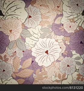 Floral Grunge Seamless Pastel Colored Pattern JPG Format