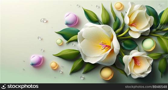 Floral Illustration of Alamanda Flower Blooming