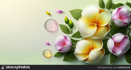 Floral Illustration of Alamanda Flower Blooming