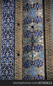 Floral mosaic detail, Madrese-e Khan (founded 1615) Shiraz, Iran