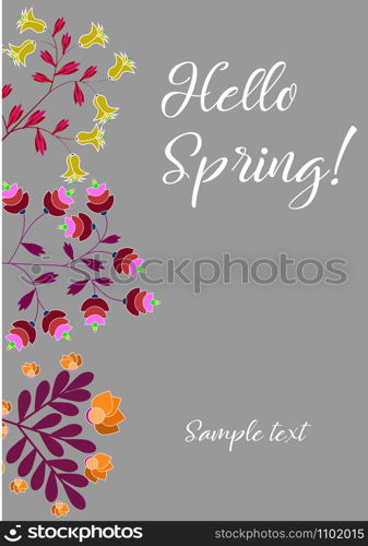 Floral pattern for your design. Floral template for holiday, wedding, happy birthday. Vector EPS 10