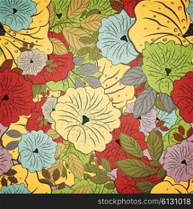 Floral Seamless Grunge Colored Bright Pattern JPG format