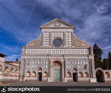 Florence. Church Santa Maria Novella.. Facade Basilica of Santa Maria Novella. Florence. Italy. Tuscany