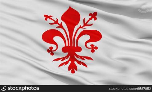 Florence City Flag, Country Italy, Closeup View. Florence City Flag, Italy, Closeup View