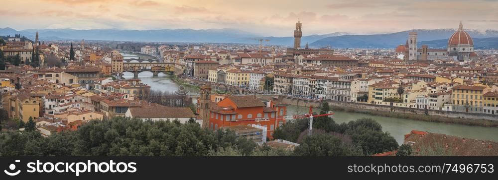 Florence city view from above. Italy