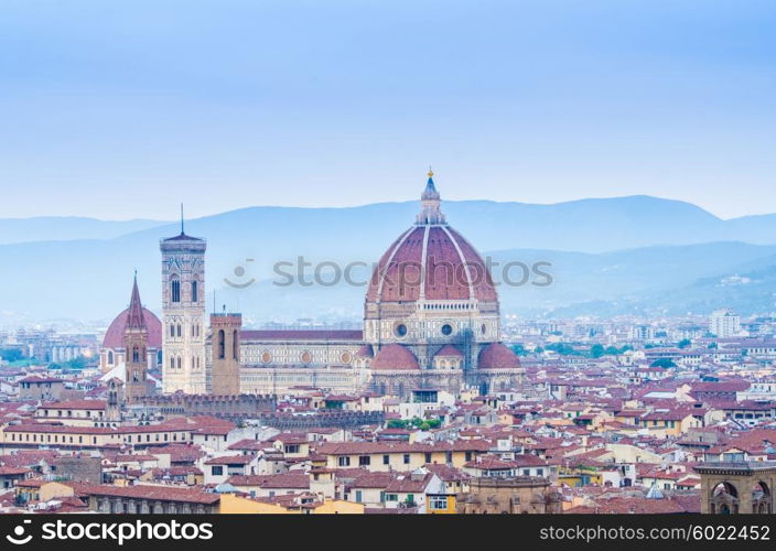 Florence cityscape in dusk hours