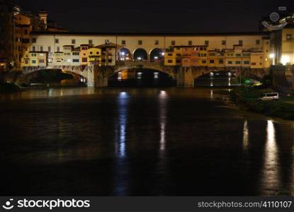 Florence, Italy. The Ponte Vecchio and River Arno