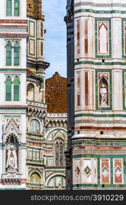 Florence&rsquo;s Duomo detail in a front view