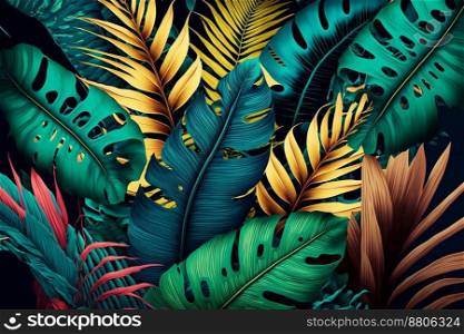 Floriculture Background Of Tropical Plants