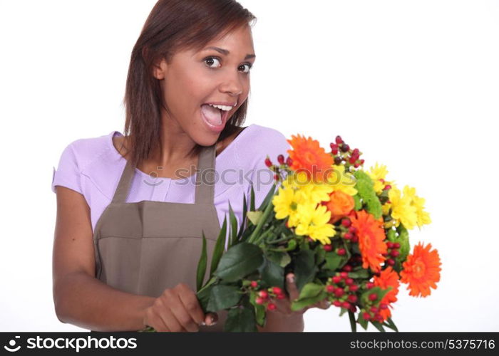 Florist excited