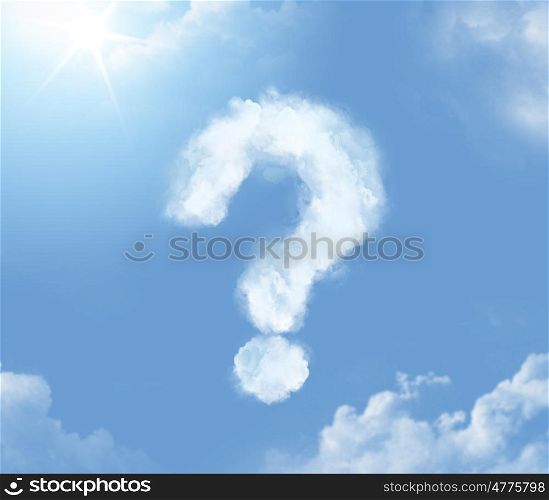 Flossy cloudlet in the form of question mark
