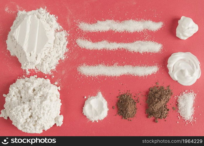 flour cocoa sugar. High resolution photo. flour cocoa sugar. High quality photo