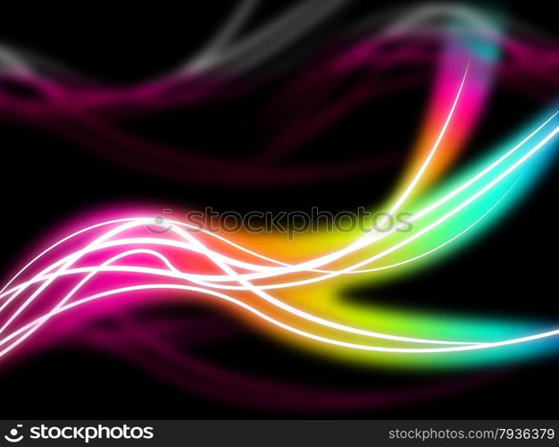 Flourescent Swirls Background Meaning Rainbow Lines In Darkness&#xA;