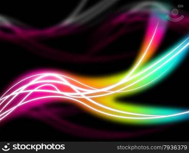 Flourescent Swirls Background Meaning Rainbow Lines In Darkness&#xA;