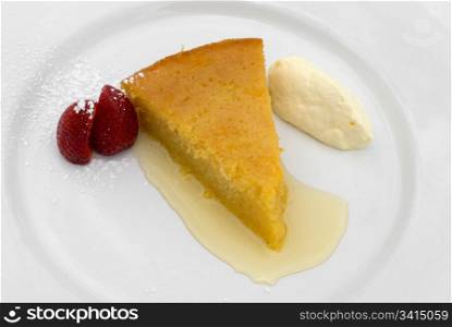 Flourless Orange Cake with Chantilly Cream, served with a Citrus Syrup