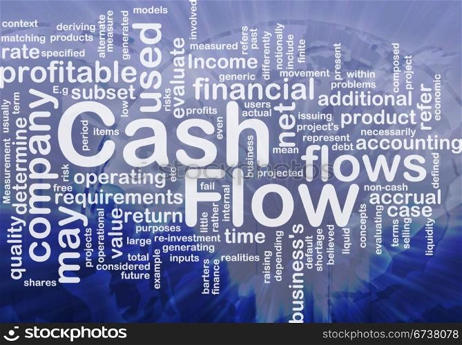Flow cash is bone background concept. Background concept wordcloud illustration of flow cash international