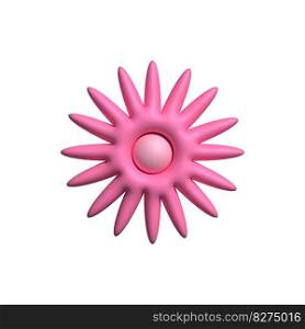 flower 3D rendering illustration isolated