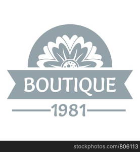 Flower boutique logo. Simple illustration of flower boutique vector logo for web. Flower boutique logo, simple gray style