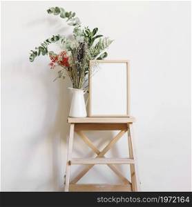 flower frame stool. High resolution photo. flower frame stool. High quality photo