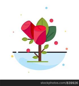 Flower, Love, Heart, Wedding Business Logo Template. Flat Color