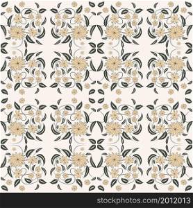 flower print pattern background with leaves, flowers, berries, for fabrics, wallpaper, interior, wall-coverings. pattern with flowers and plants, floral illustration.. Floral folk damask pattern Fantasy flowers Floral geometric fantasy
