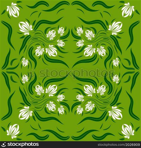flower print pattern background with leaves, flowers, berries, for fabrics, wallpaper, interior, wall-coverings. pattern with flowers and plants, floral illustration.. Floral folk damask pattern Fantasy flowers Floral geometric fantasy
