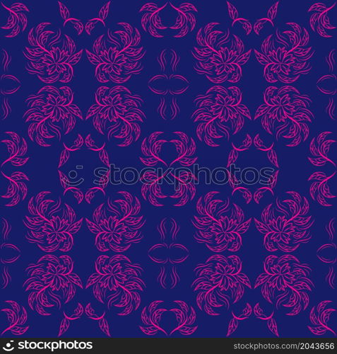 flower print pattern background with leaves, flowers, berries, for fabrics, wallpaper, interior, wall-coverings. pattern with flowers and plants, floral illustration.. Floral folk damask pattern Fantasy flowers Floral geometric fantasy