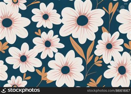 Flower seamless textile pattern 3d illustrated