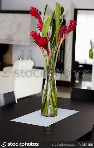 Flower vase on a table