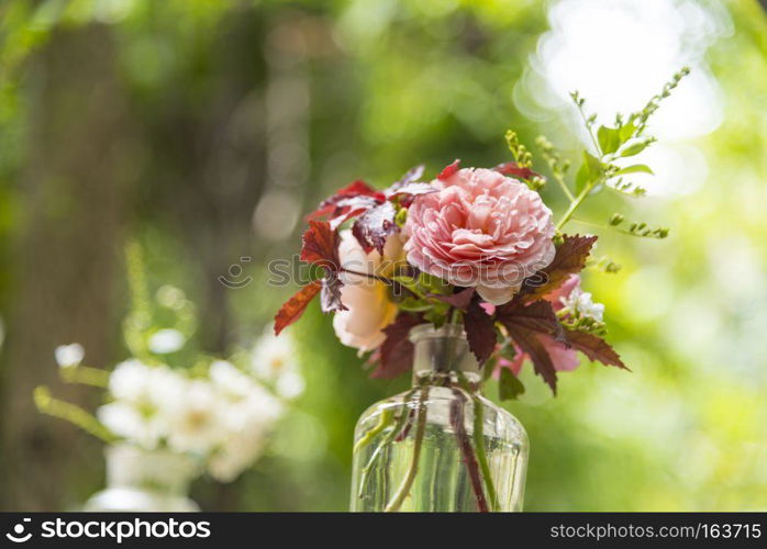 flower vase on the dining table