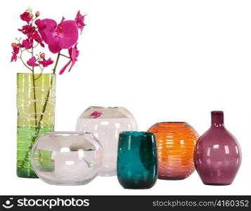 Flower vases isolated
