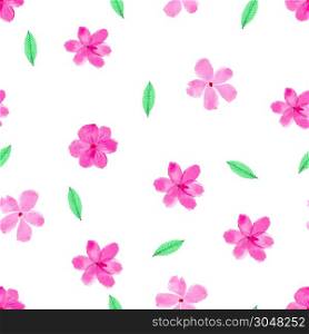 Flower watercolor seamless pattern background design.