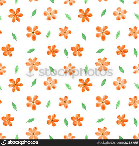 Flower watercolor seamless pattern background design.