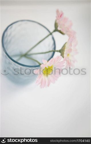 Flowers and glass