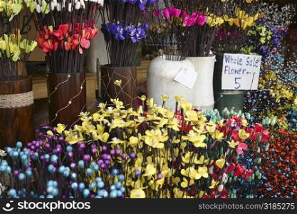 Flowers at a flower shop, Bangkok, Thailand