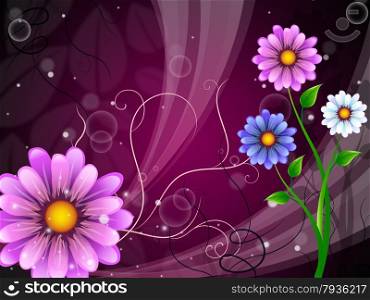Flowers Background Showing Outdoors Flowering And Nature&#xA;
