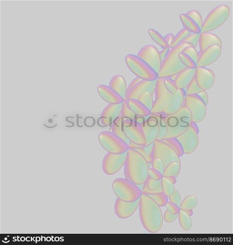 Flowers composition. Frame made of transparent flowers. 3d illustration. Flowers composition. Frame made of transparent flowers. 3d