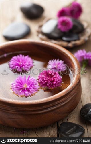 flowers in bowl for aromatherapy