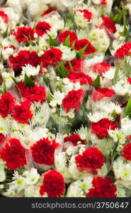 Flowers in several colors. The bouquet was tied to the sale. Colorful flowers. The flower market.