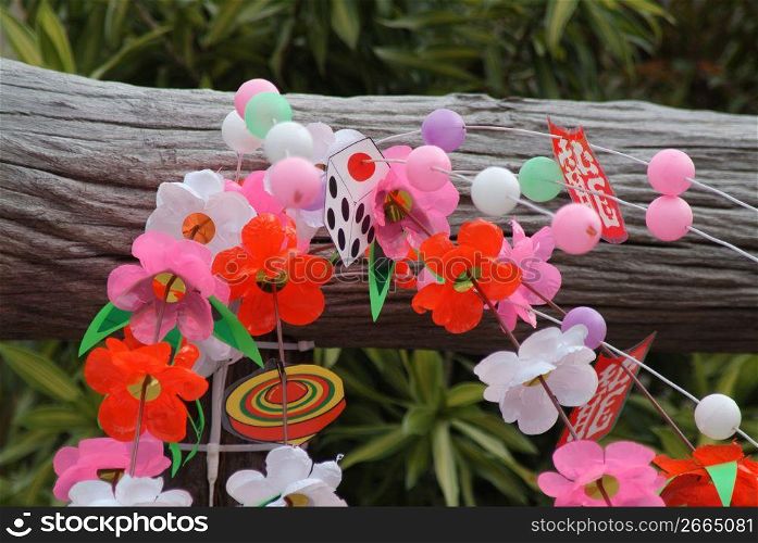 Flowers on a shrine