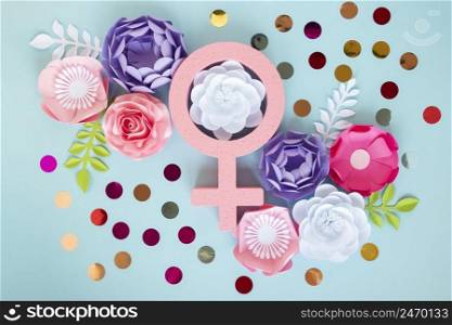 flowers with female symbol women s day