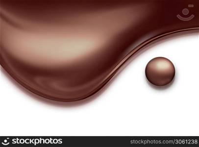 flowing liquid chocolate as a symbol of yin yang