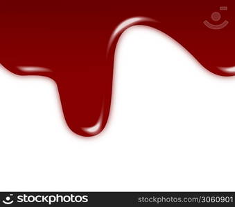 flowing red dye on a white background - computer generated for your projects