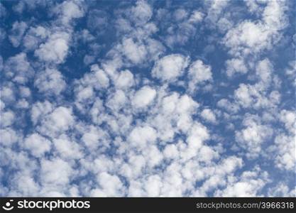 Fluffy clouds, sunny day, sunshine, blue skies, white clouds