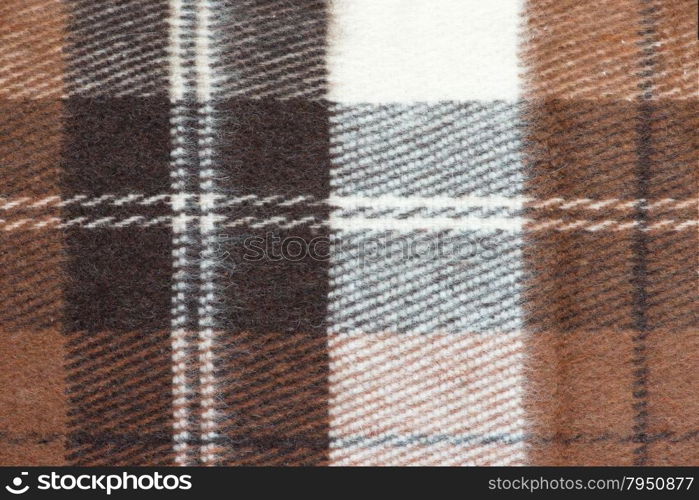 Fluffy wool checkered plaid closeup